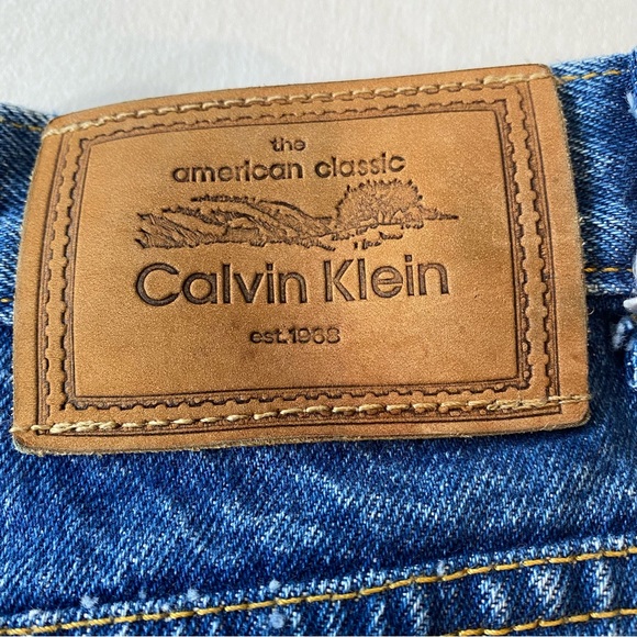 Vintage Calvin Klein Jeans women 14 high waisted straight leg baggy Union Tag - Picture 4 of 11